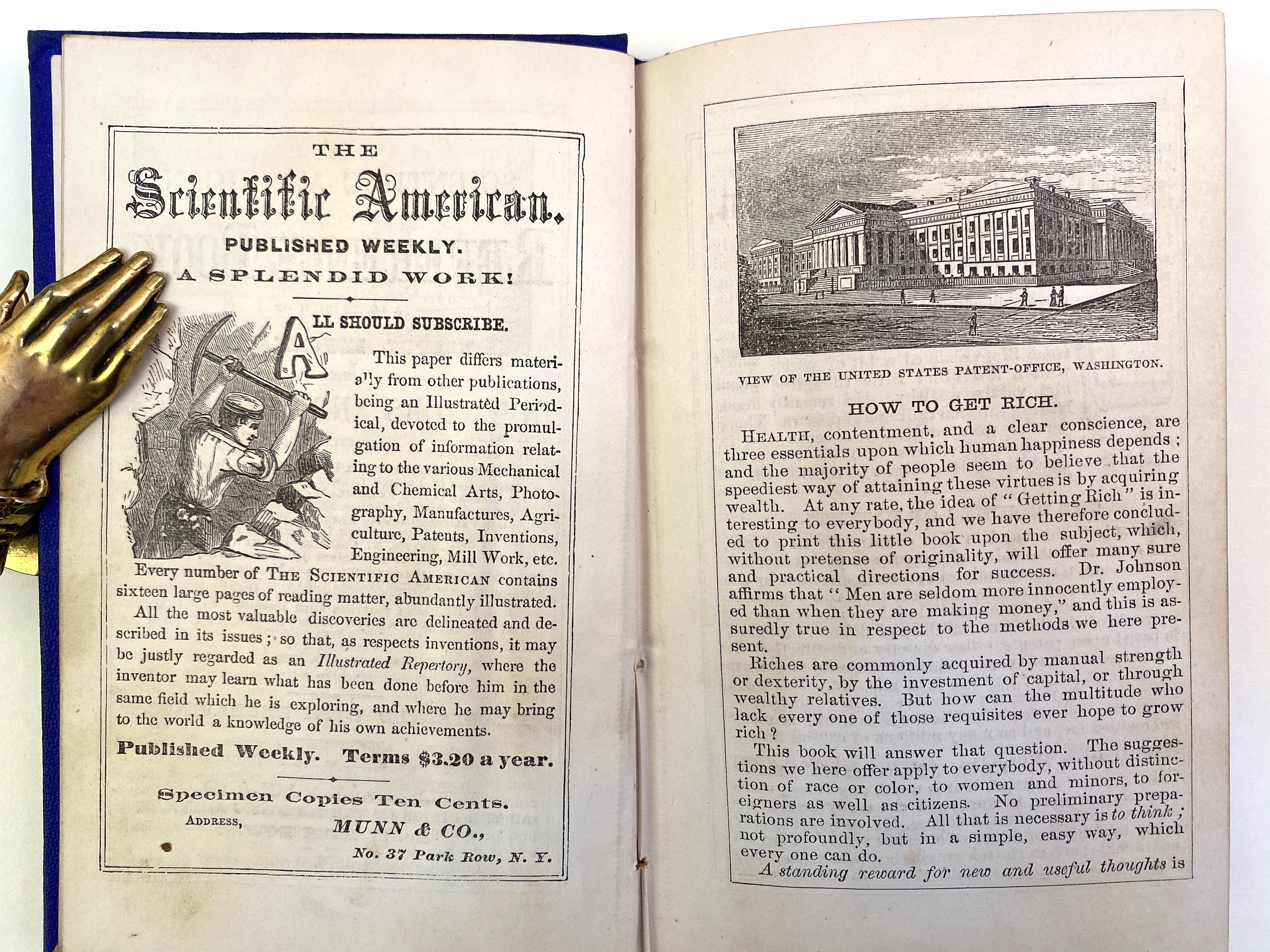 Once you got past the title page of the Scientific American reference book it did not mince around with the motivation of its customers, telling them "How to Get Rich." 