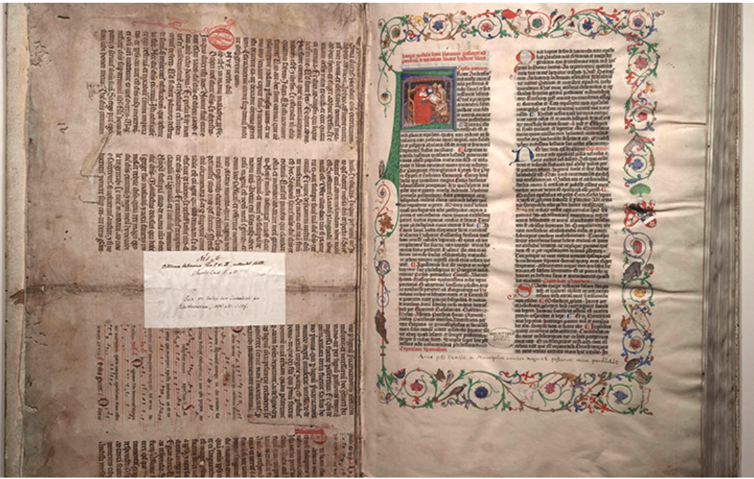 Biblia latina (Bible in Latin), probably Mainz, 1452–1453. Page 12. Lessing J. Rosenwald Collection, Rare Book and Special Collections Division, Library of Congress.