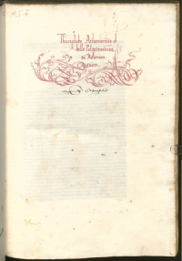Remarkably elegant manuscript title page for the first printed edition of Thucydides presumably created for the copy by its original owner and annotator. Bayerische Staatsbibliothek.