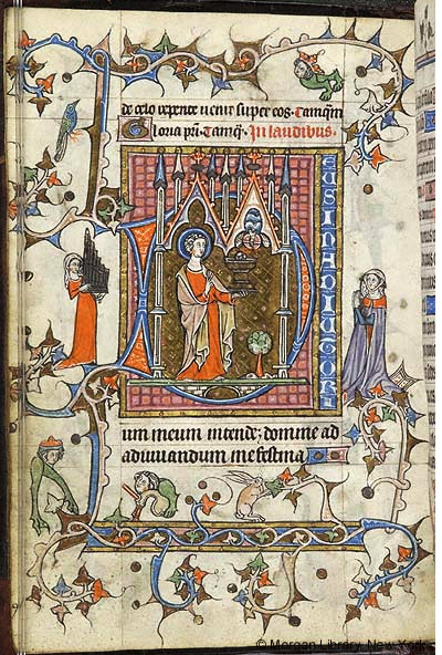 Book of Hours. France, Saint-Omer, between 1320 and 1329. Morgan Library & Museum MS M.754 fol. 5v.