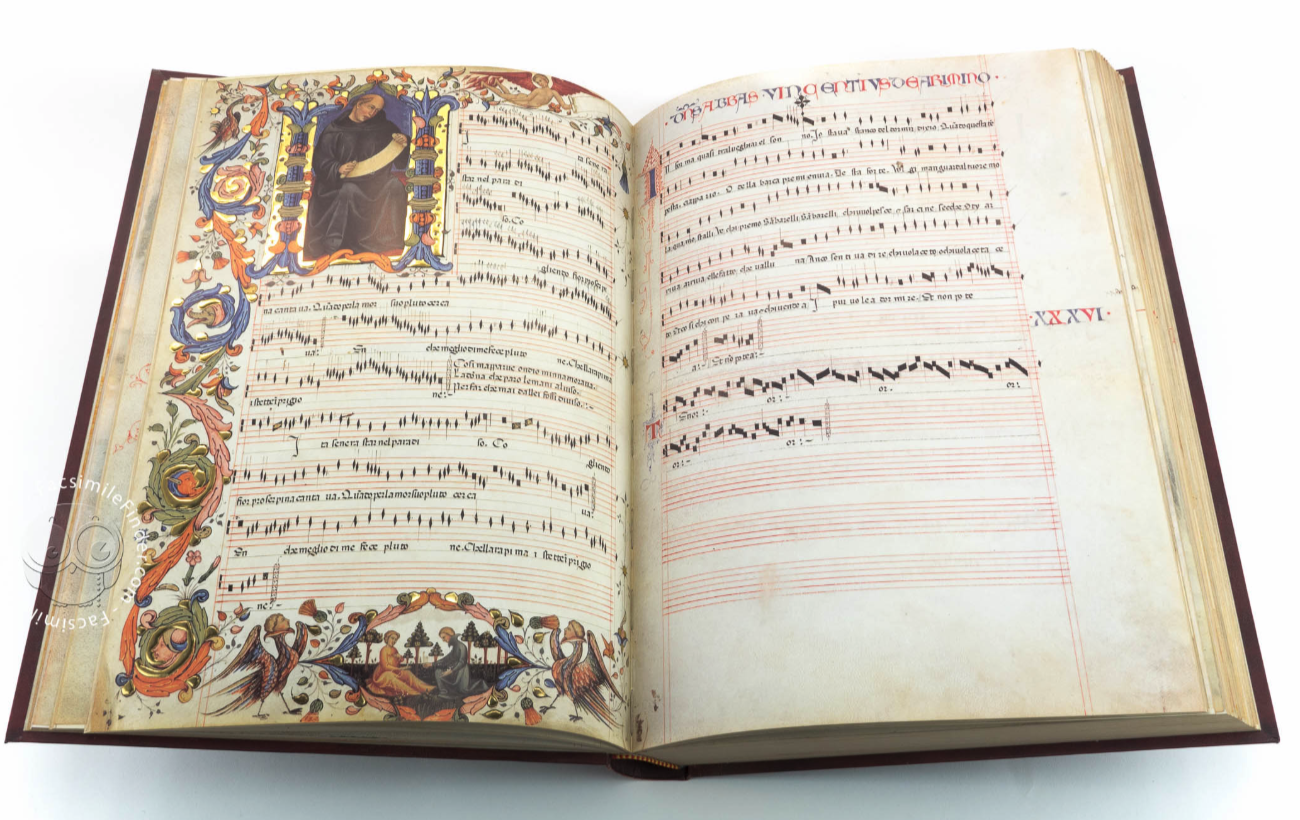 A facsimile of the Squarcialupi Codex.