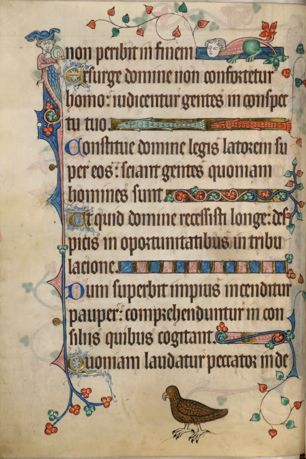 Luttrel Psalter f. 23v. British Library Add MS 42130.