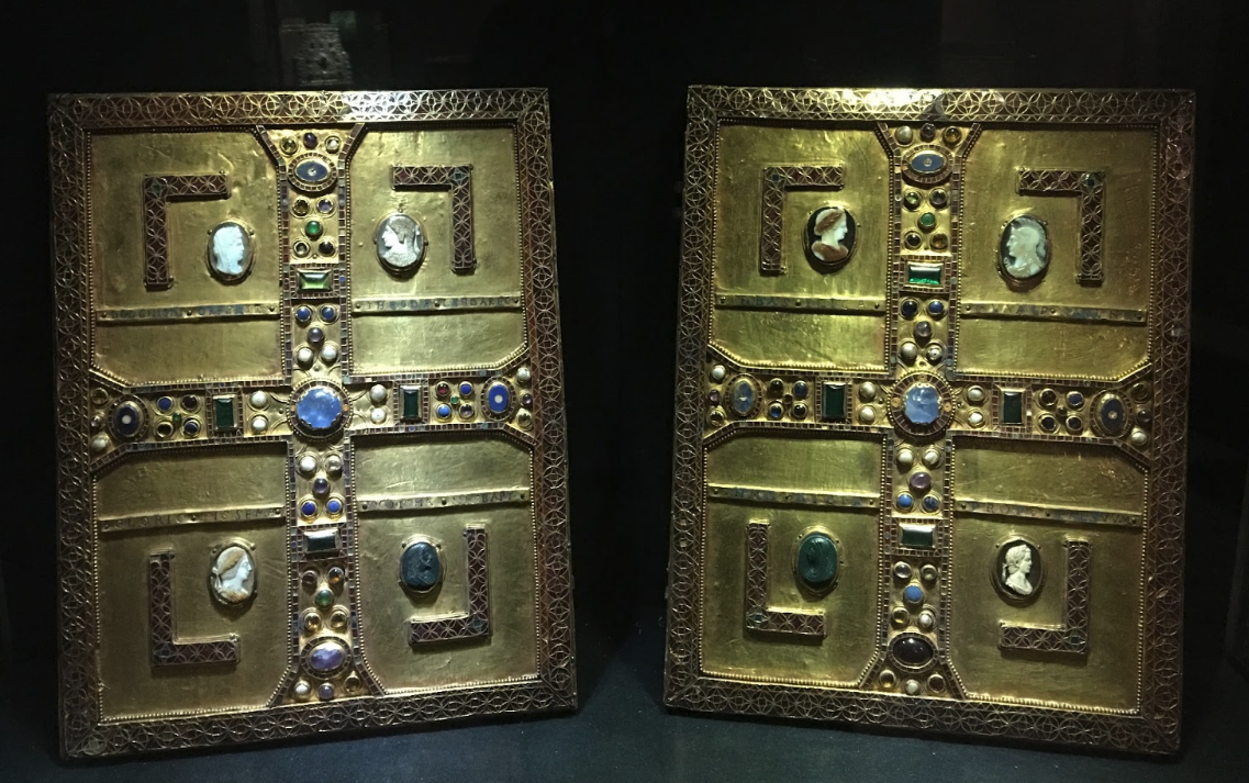 Pair of western metalwork bookcovers presented by the Lombard queen Theodelinda to the Basilica of St. John the Baptist in Monza.
