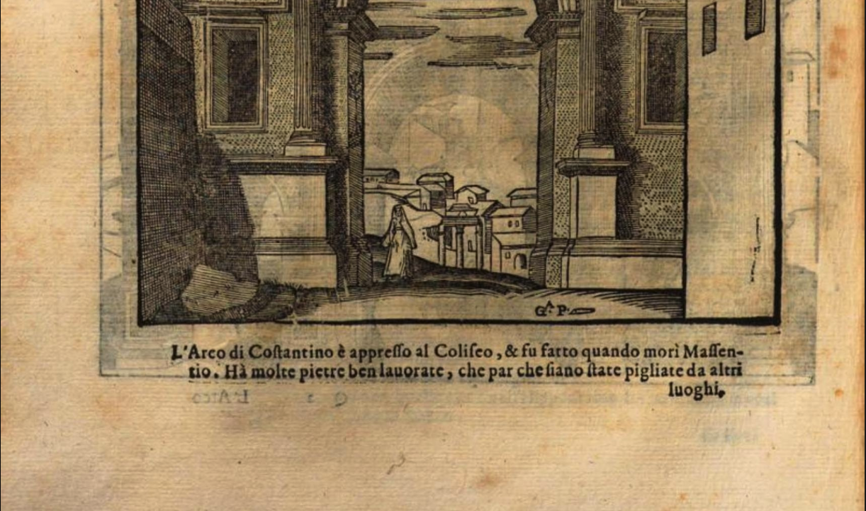 In this enlargement of p. 124 the initials G.A.P. are visible at the foot of the woodcut. This is the signature of Geronima [Cagnaccia] Parasole, one of the first female artists to sign their name in a book illustration.