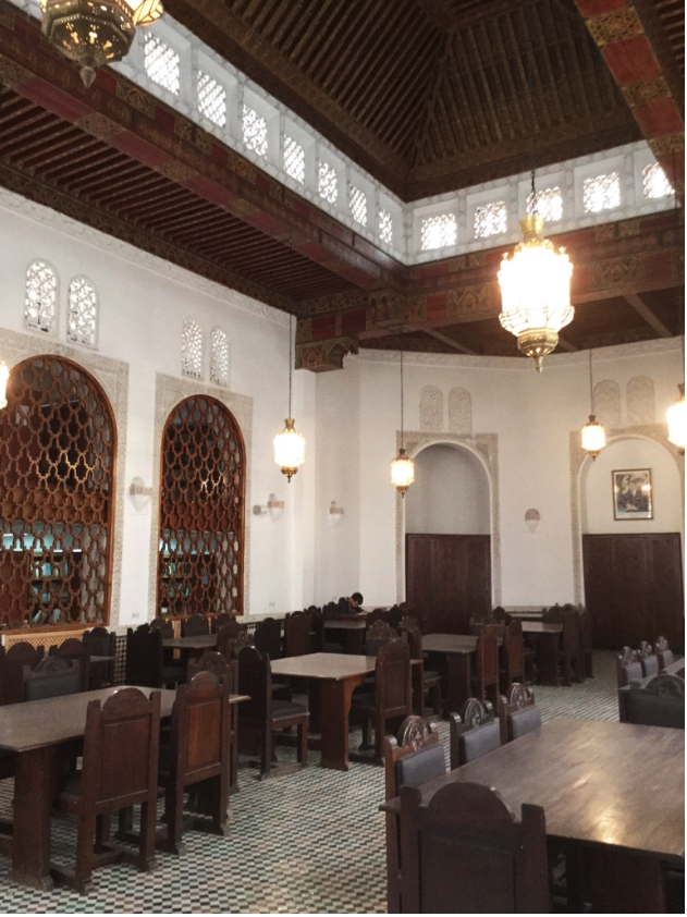 The al-Qarawiyyin Library reading room after restoration.