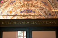 Modern entrance to the Vatican Library. Only qualified scholars are normally granted access.