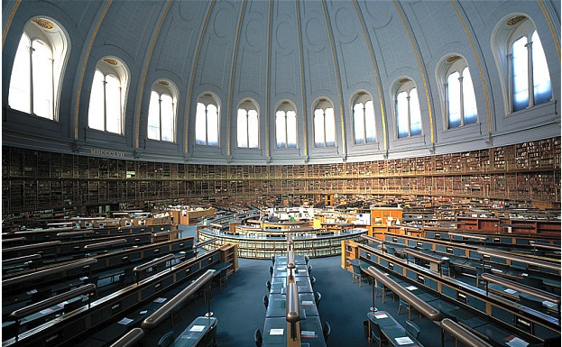 The old circular Reading Room at the British Museum after the books were moved to the British Library at St. Pancras.