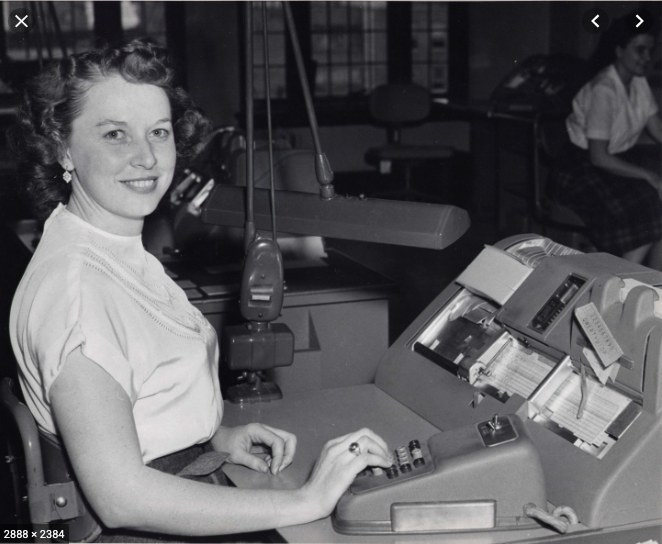 Keypunch operator, NOAA, Asheville, North Carolina, ca. 1942.