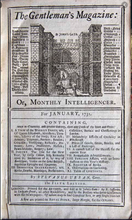 The first issue of The Gentleman