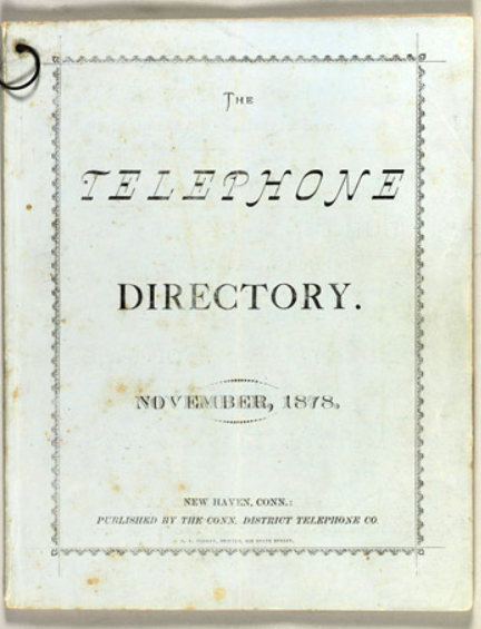The first telephone book.