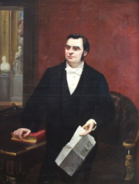 
Portrait of Moïse Millaud, (Bordeaux 1813 et Paris 1871) by Emile Lassalle (1813 - 1871.
