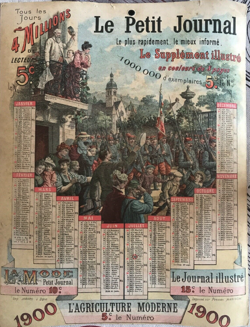 By the year 1900 Le Petit Journal advertised that it was read by 4 million readers, and that one million copies of this Supplément illustré were printed.