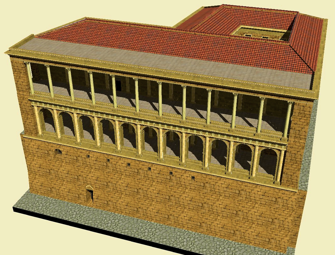 Computer generated image of the Tabularium by model maker Lasha Tskhondia. 