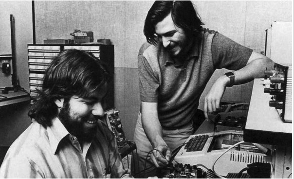 Steve Wozniak and Steve Jobs; photo taken circa 1976.
