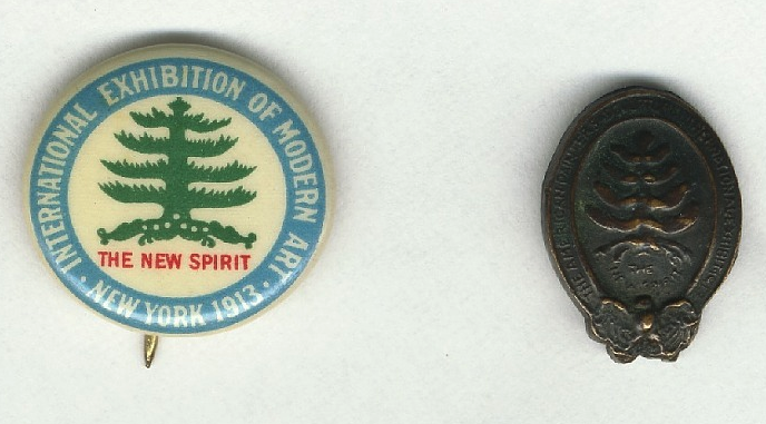 Armory Show button and lapel pin. Archives of American Art.