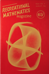 Cover of Recreational Mathematics magazine (1961) with design by Laposky.