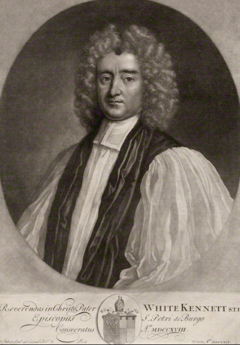 Bishop White Kennett. Mezzotint drawn and engraved by John Faber, 1719.