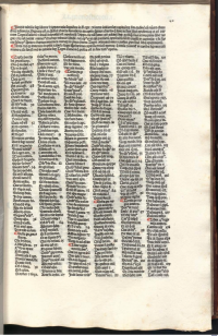 The second leaf of the index to Articella was printed in SIX columns.