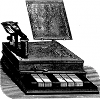 Baudot encrypting telegraph keyboard.