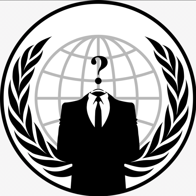 An emblem that is commonly associated with Anonymous. The "man without a head" represents anonymity and leaderless organization.[1]