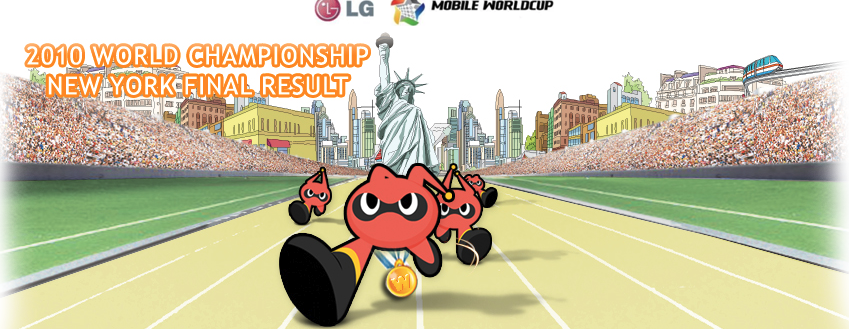 Archived web page of the LG Mobile Worldcup 2010 World Championship New York Final Result.