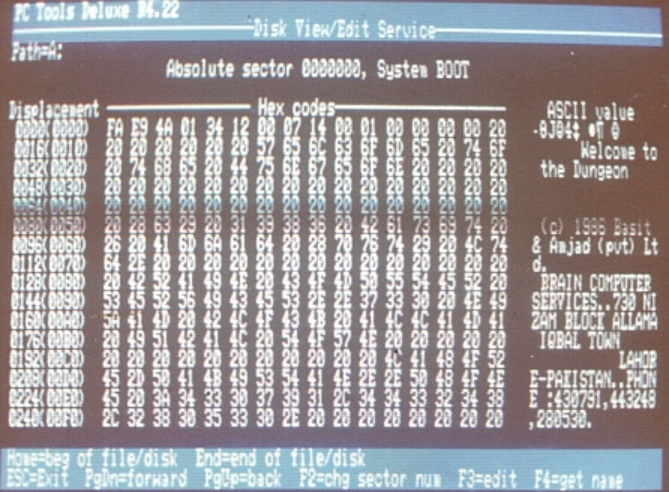  Brain The First PC Virus Epidemic Created In Lahore Pakistan 