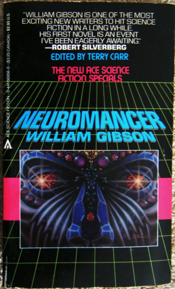 Cover of the paperback edition of Neuromancer.