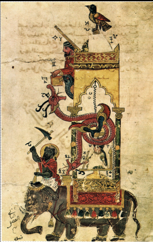 Painting of Al-Jazari's elephant clock