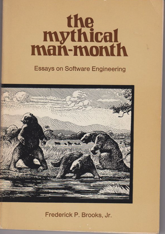 Cover of the first edition of Brooks, The Mythical Man-Month (1975).
