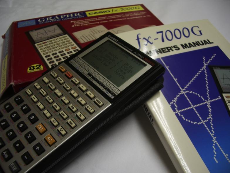 Images of Casio FX7000G handheld calculator