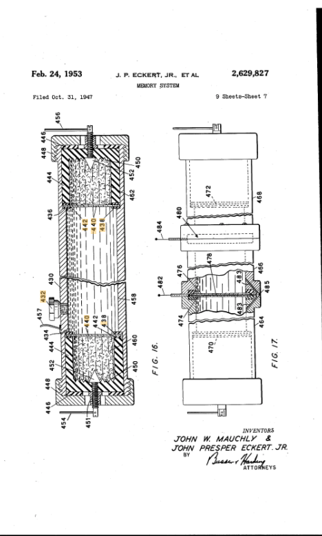 Image from the Mercury Delay Line patent