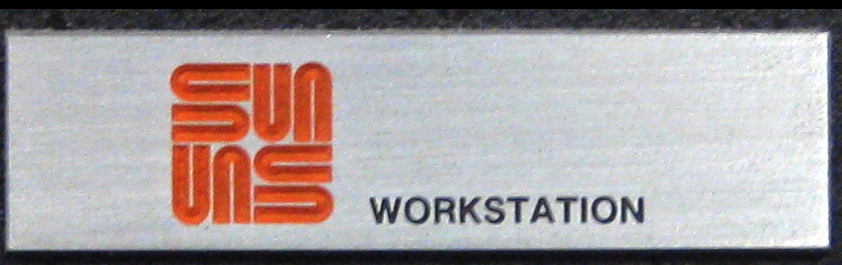 Nameplate on the Sun-1 Workstation