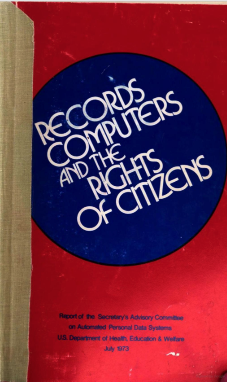 Upper cover of Records, Computers and the Rights of Citizens