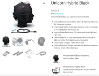 Unicorn Hybrid Black product description, September 2020