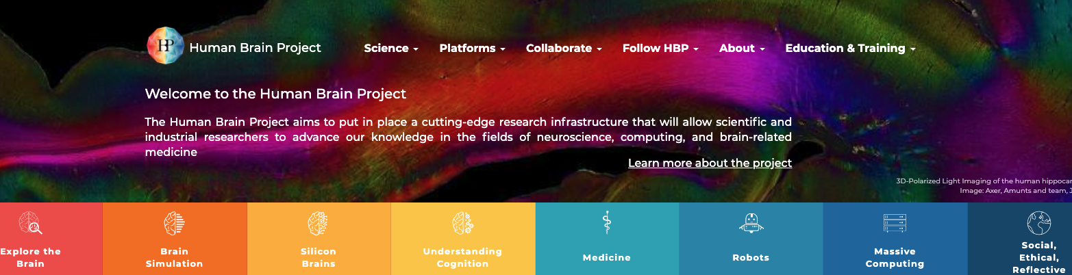 The Human Brain Project website 