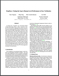 first page of the DeepFace scientific paper