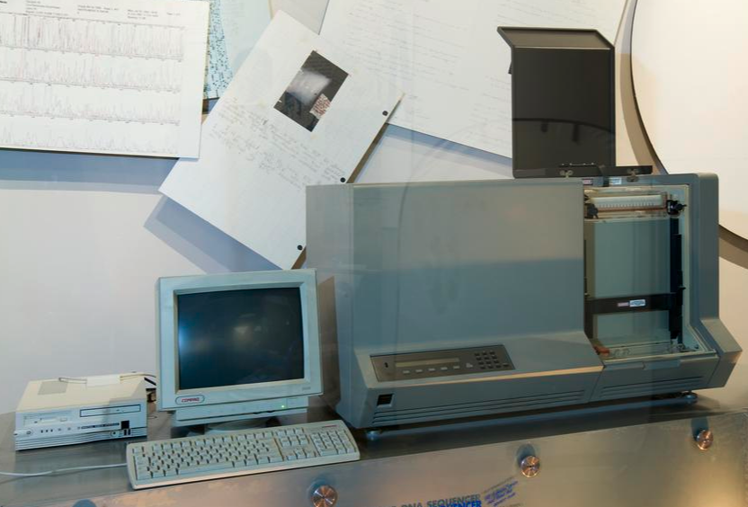 Prototype of the Applied Biosystems Automated Gene Sequencing machine (1987)