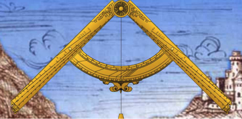 Drawing of Galileo's Compasso from the Museo Galileo website