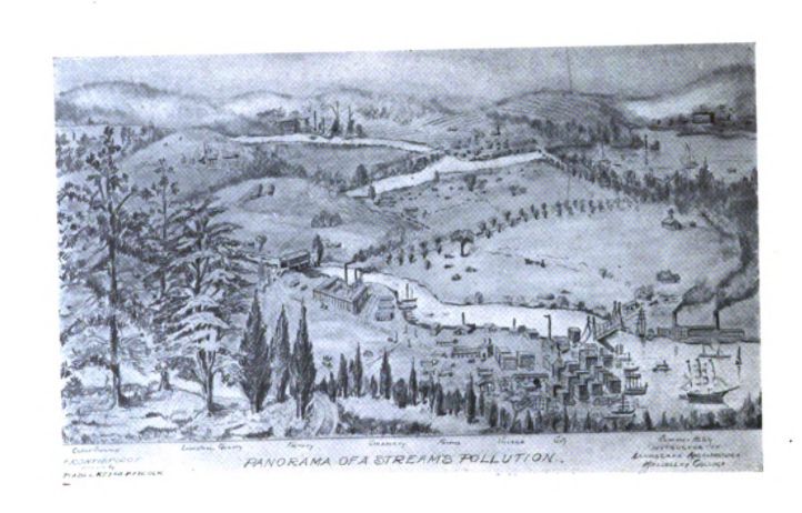 Panorama of a Stream's Pollution, frontispiece of Richards' book