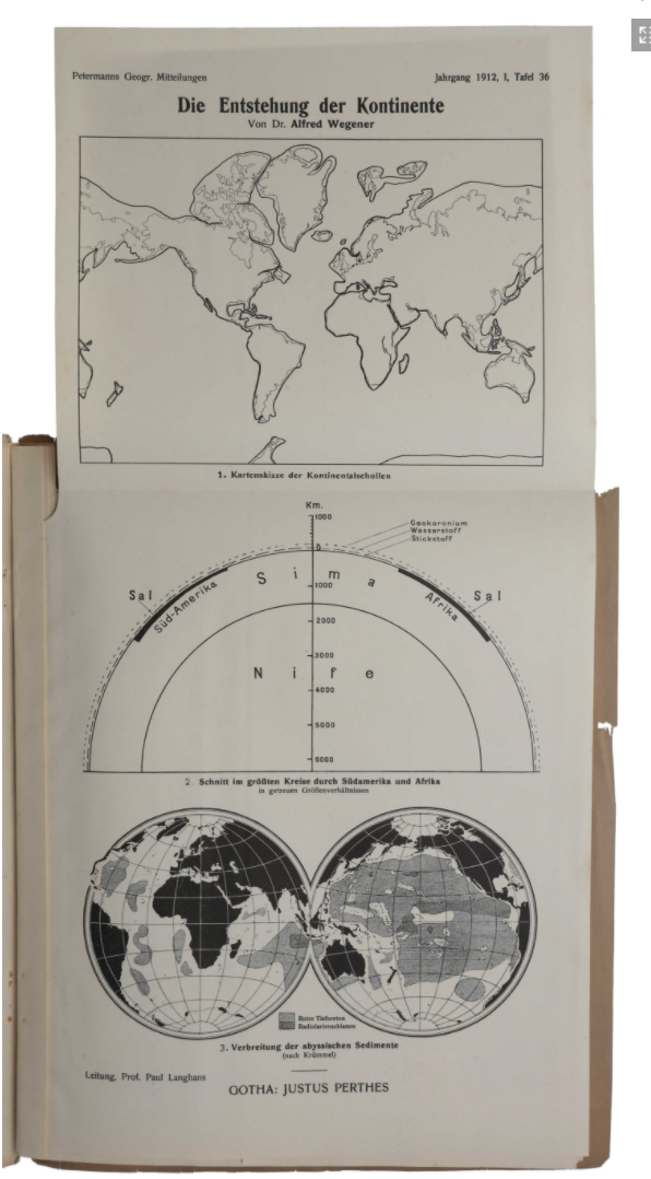 Maps of from Wegener's Die Enstehung der Kontinente
