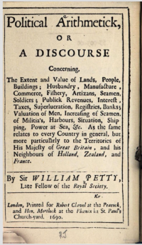 First edition of Petty's Political Arithmetick.