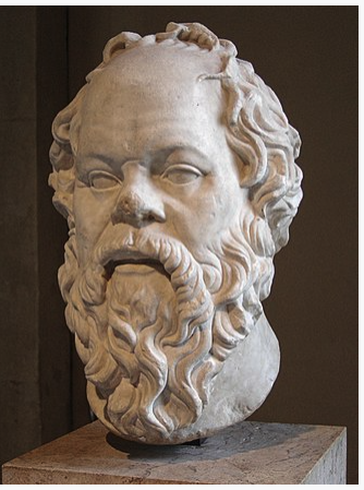 Marble head of Socrates in the Louvre