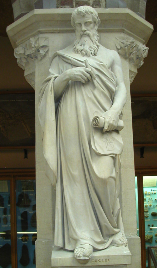 19th-century statue of Euclid by Joseph Durham in the Oxford University Museum of Natural History.