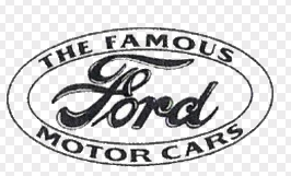 Ford logo from 1911 in which the name Ford is spelled in a Spencerian hand.