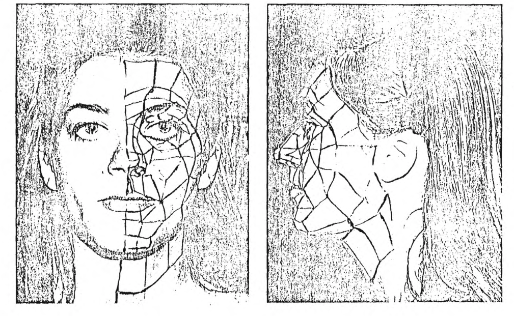 Two orthagonal views of the author's wife used to input data into the computer.