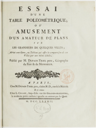 Title page of Essai d'une Table poléométrique