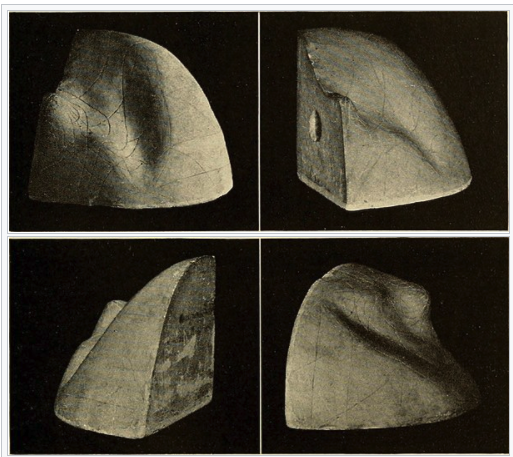 Photographs of Maxwell's plaster model from 4 different angles