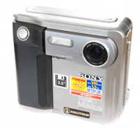 The Sony Digital Mavica MVC-FD5 (1997), the first digital camera of the Mavica series.