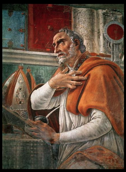 Augustine of Hippo as painted by Sandro Botticelli (c. 1445 – 1510).