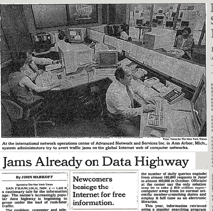 NY Times archive James Already on Data Highway